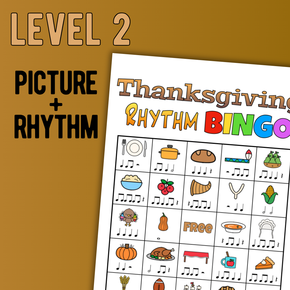 Thanksgiving Rhythm Bingo