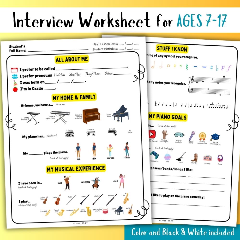 First Piano Lesson Interview