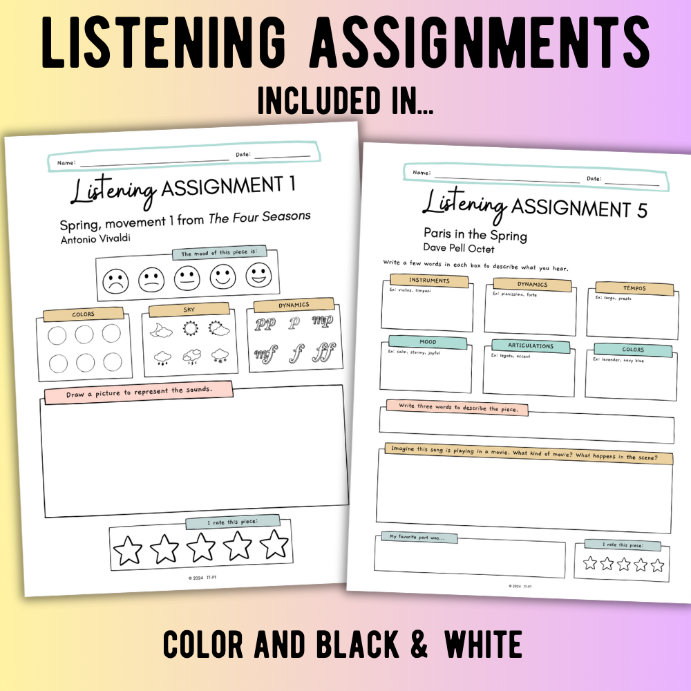 Spring Listening Assignments