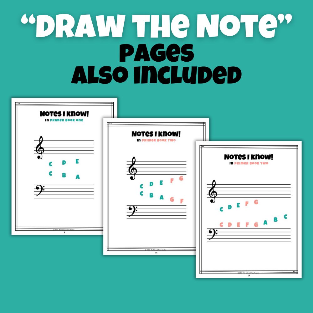 Beginning Piano Note Charts