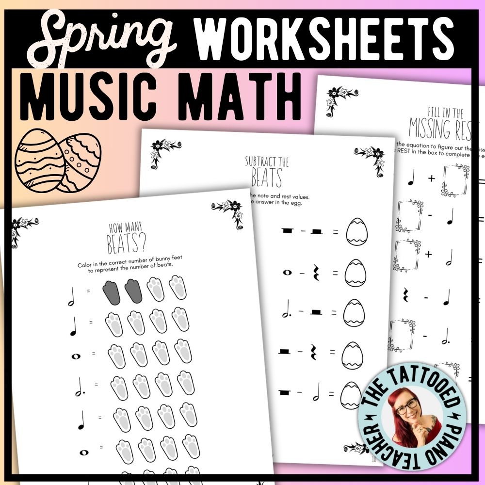 Spring MUSIC MATH Worksheets