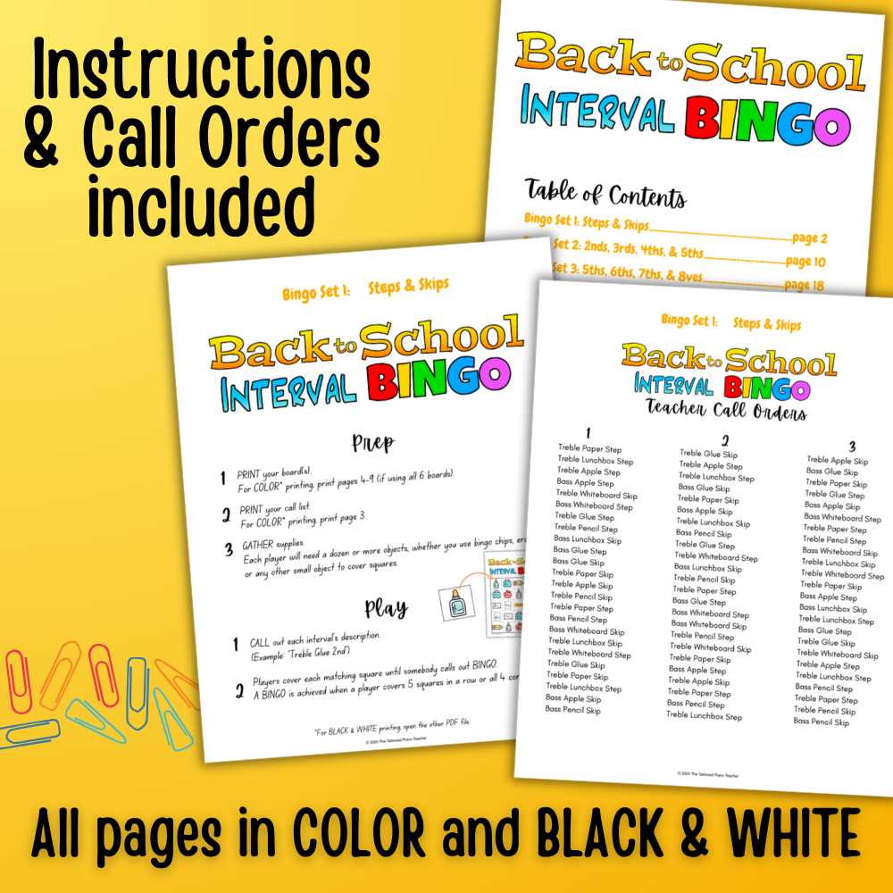 Back to School Bingo Bundle