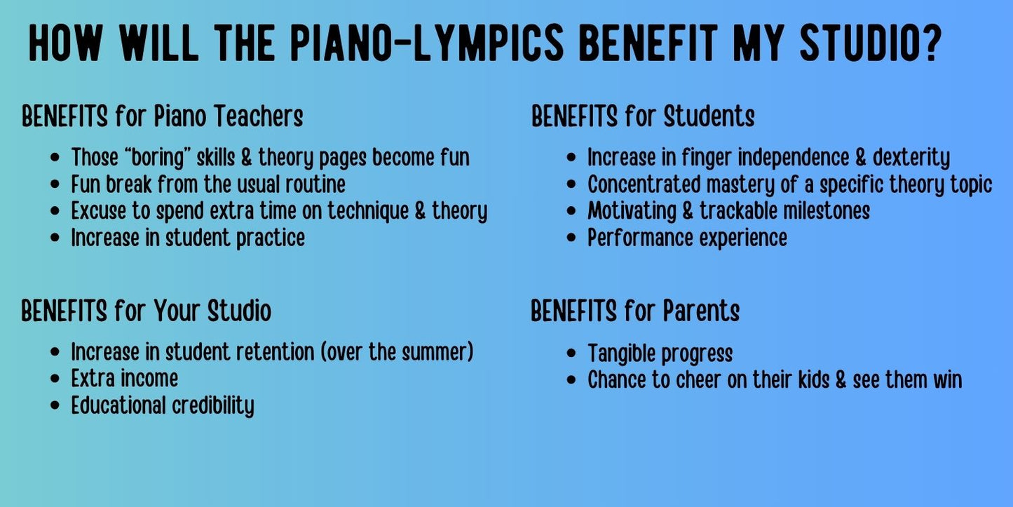 Piano-lympics Competition Toolkit