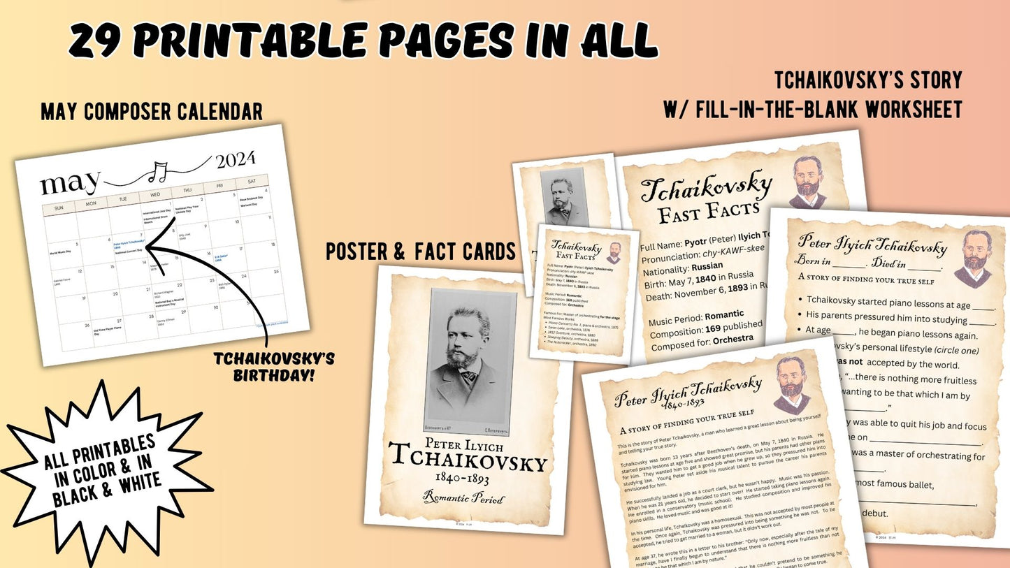 Tchaikovsky May Composer of the Month