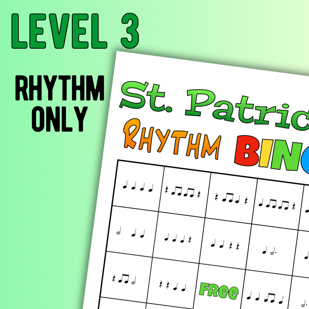 St. Patrick's Day Rhythm Bingo