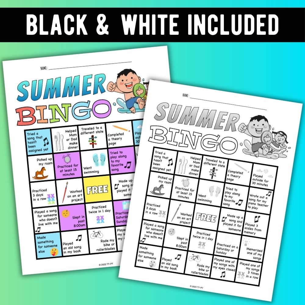 Summer Break Bingo