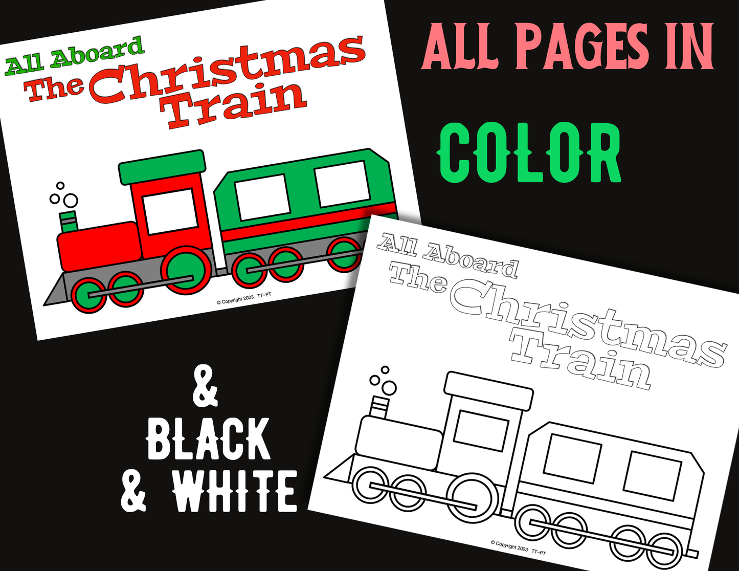 Christmas Train Puzzles Set 4: Sharps & Flats