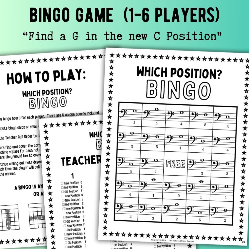 New Hand Position Game + Worksheets
