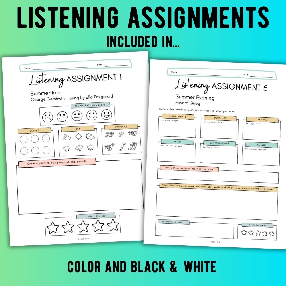 Summer Listening Assignments