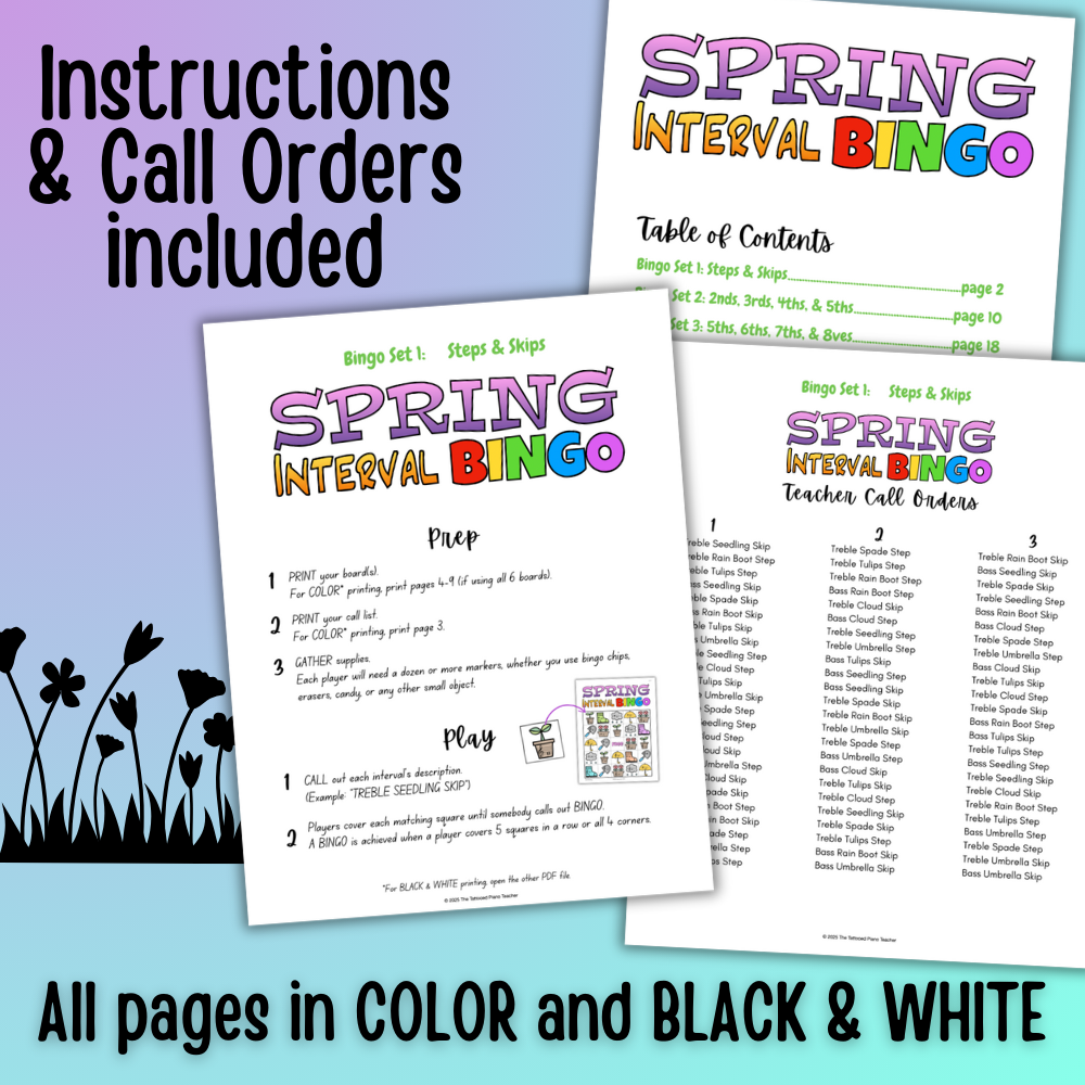 Spring Interval Bingo