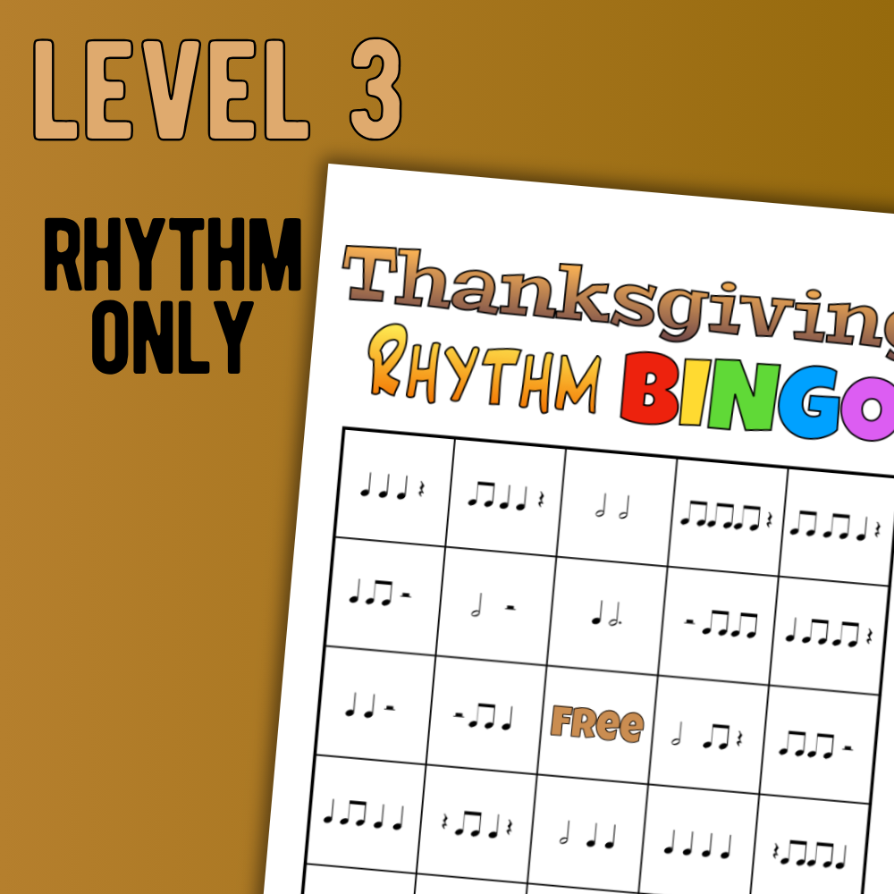 Thanksgiving Rhythm Bingo