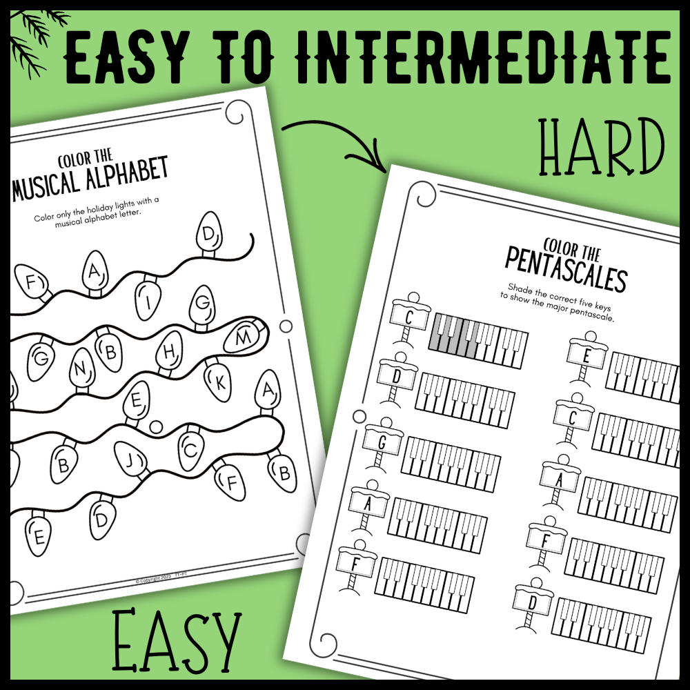 Christmas Music Theory Worksheets