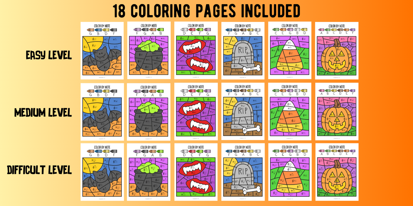 Halloween Color-By-Note
