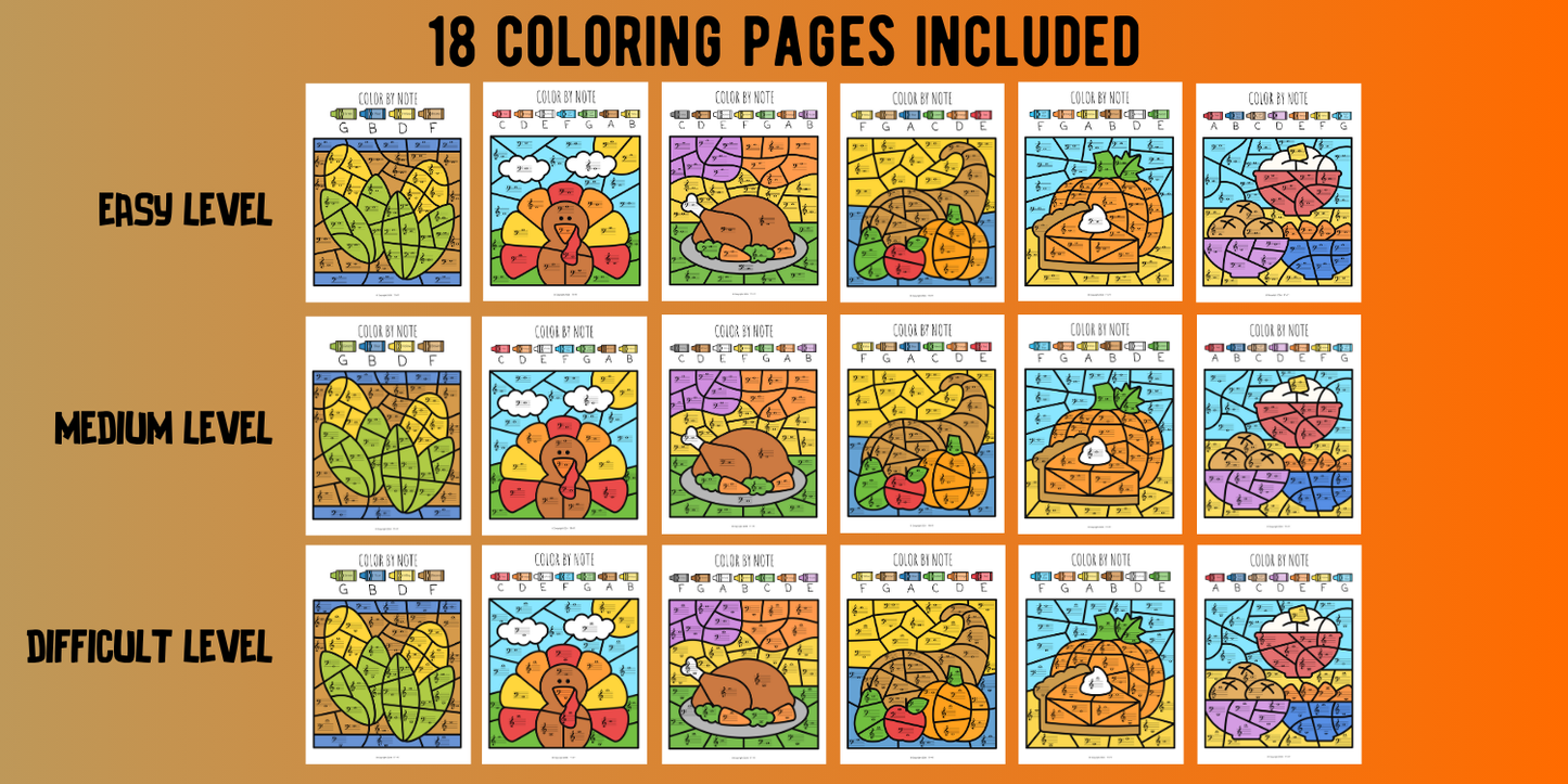 Thanksgiving Color-By-Note