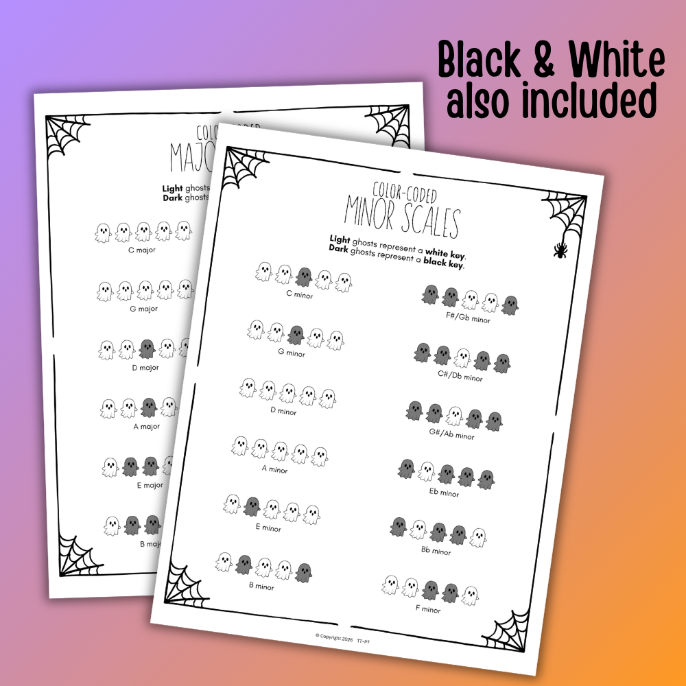 Halloween Color-Coded Scale Charts