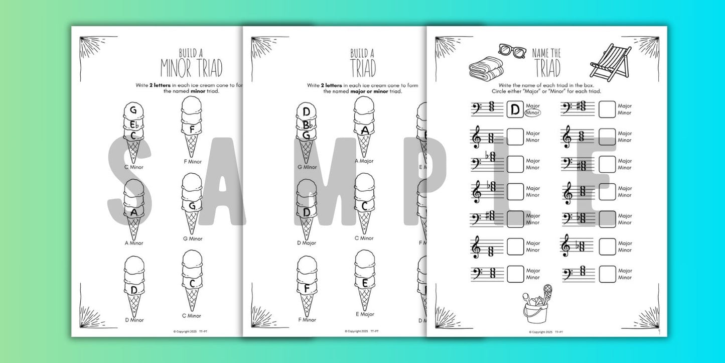 Summer TRIADS Worksheets