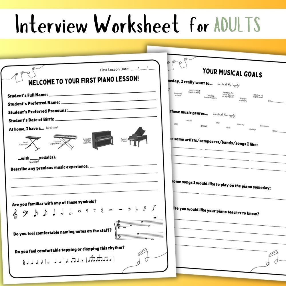 First Piano Lesson Interview