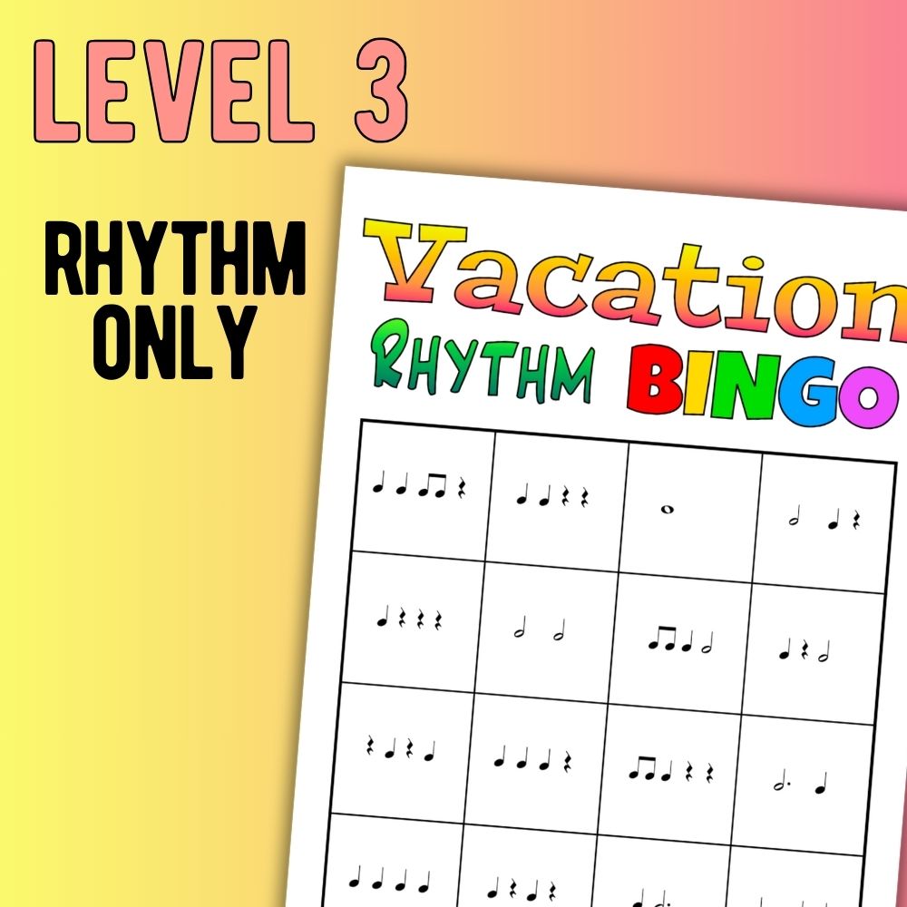 Vacation Rhythm Bingo
