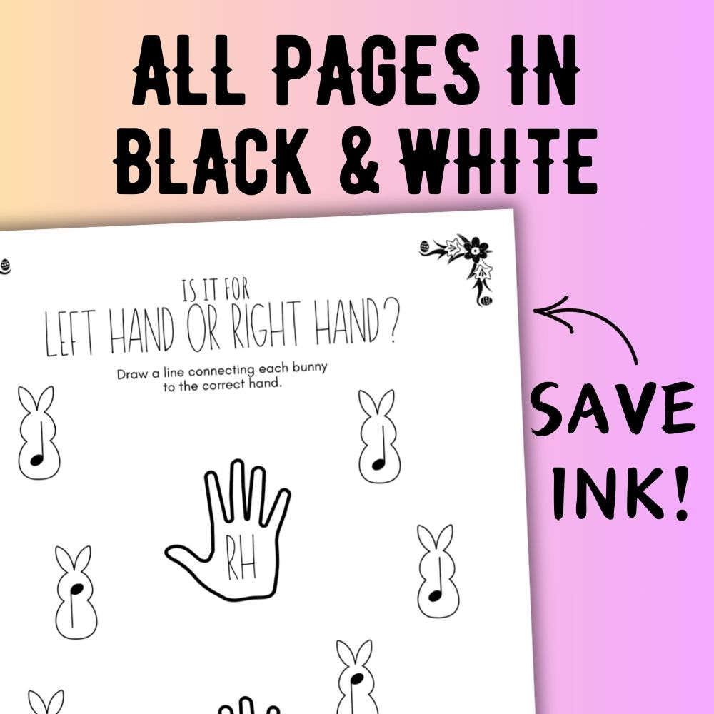 Spring FINGER NUMBERS Music Worksheets