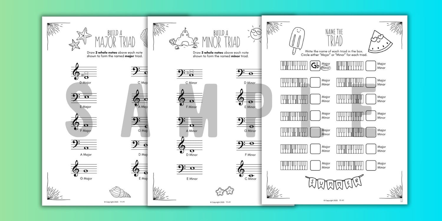 Summer TRIADS Worksheets