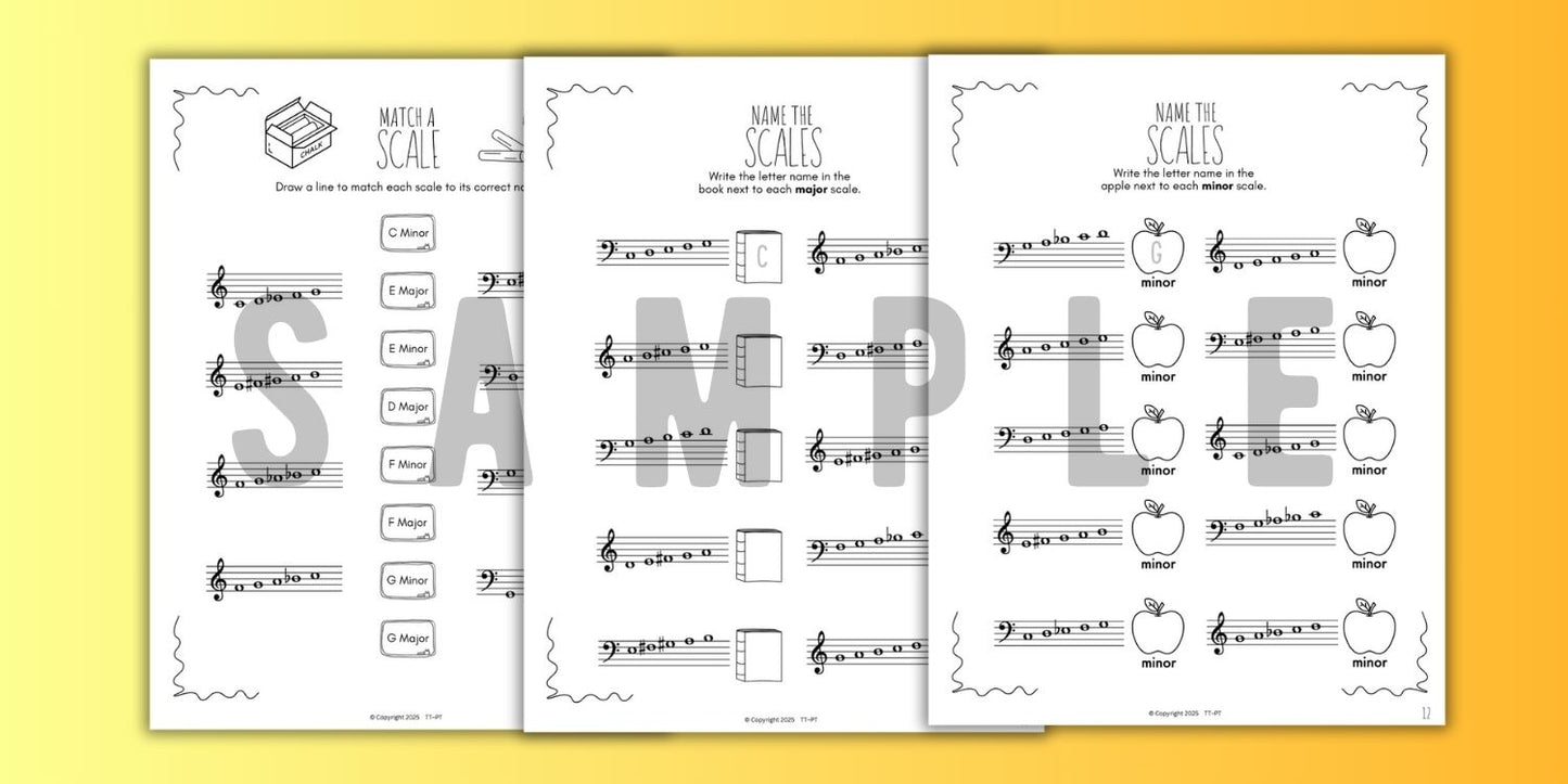 Back to School SCALES Worksheets