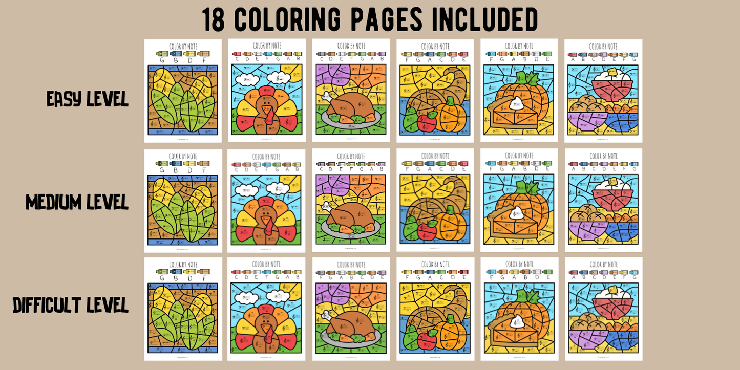 Thanksgiving Music Activity Bundle