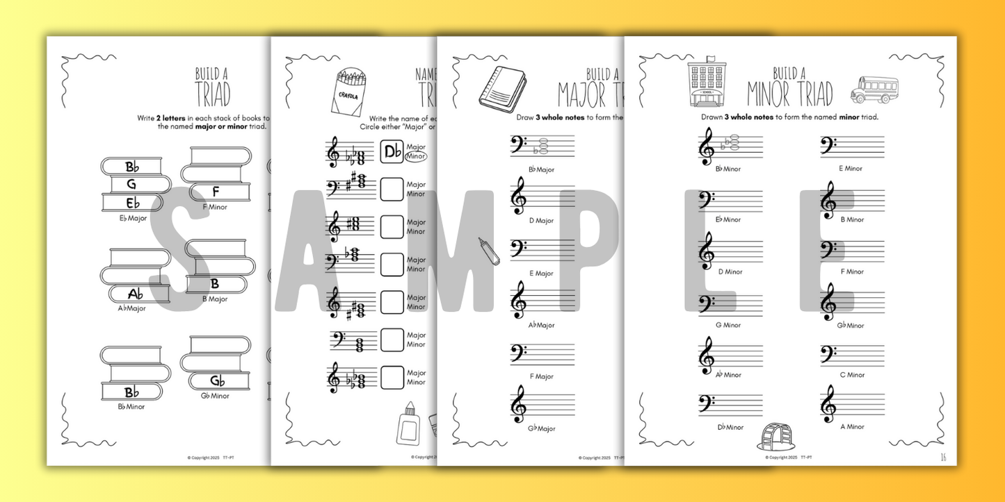 Back to School TRIADS Worksheets