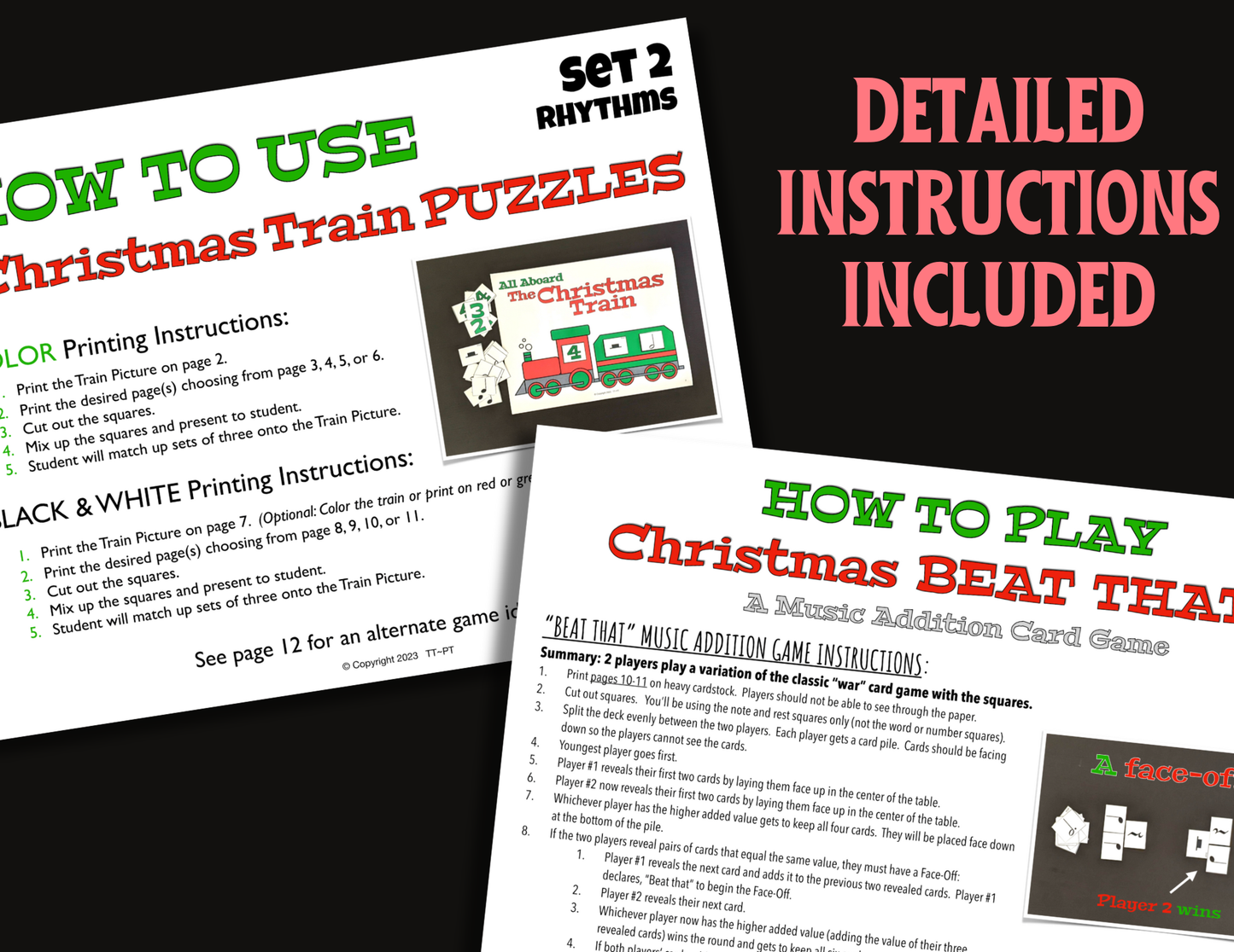 Christmas Train Puzzles Set 2: Rhythm