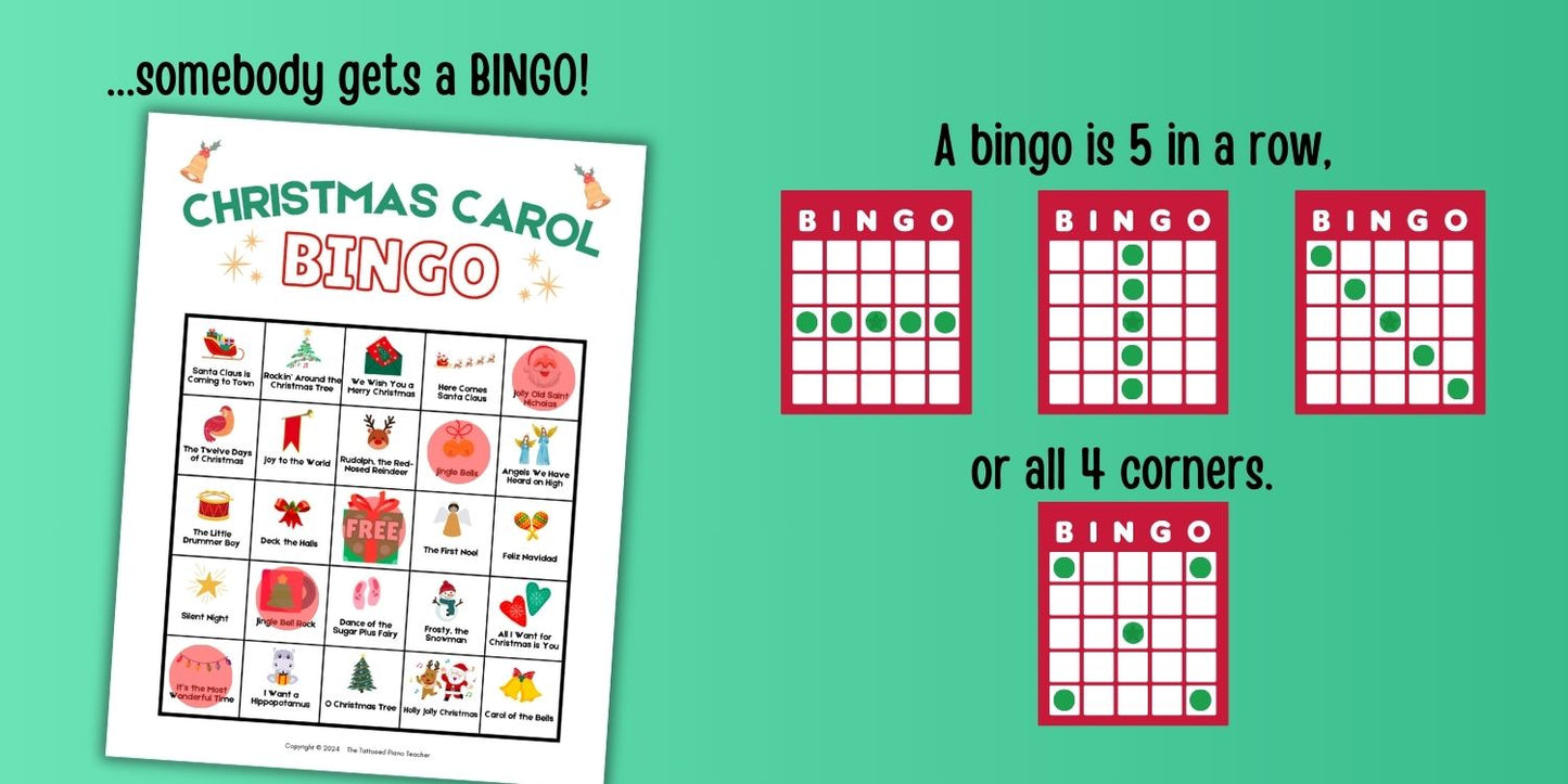 Christmas Carol Bingo