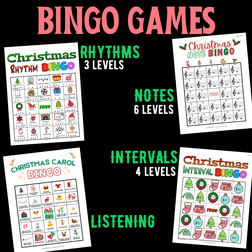 Christmas BIG Bundle: Music Games + Worksheets