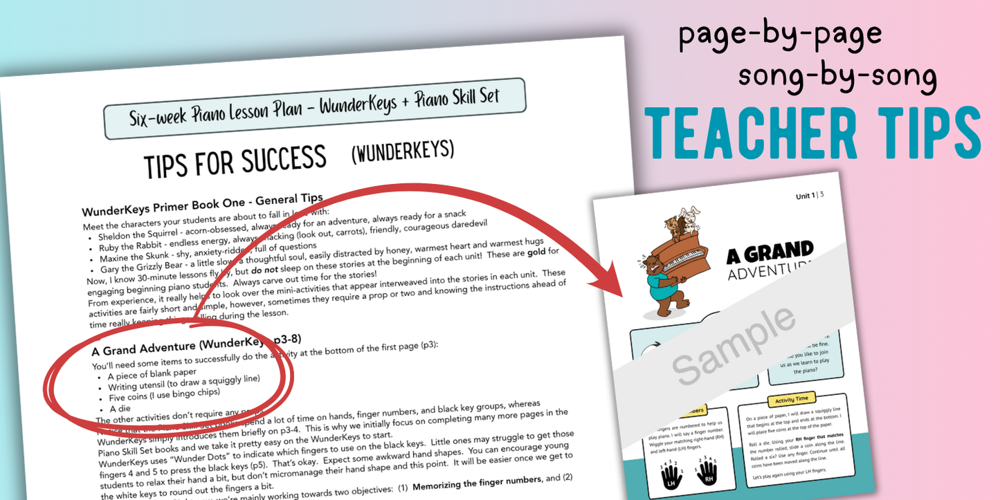 WunderKeys® + Piano Skill Set Lesson Plans
