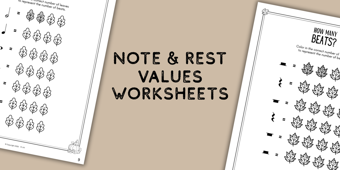 Thanksgiving Music Worksheets