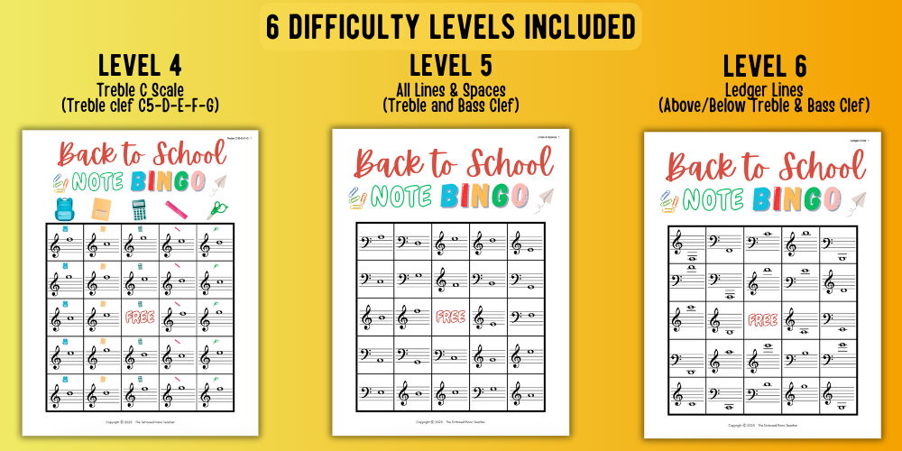 Year-Round Music Note Bingo Bundle