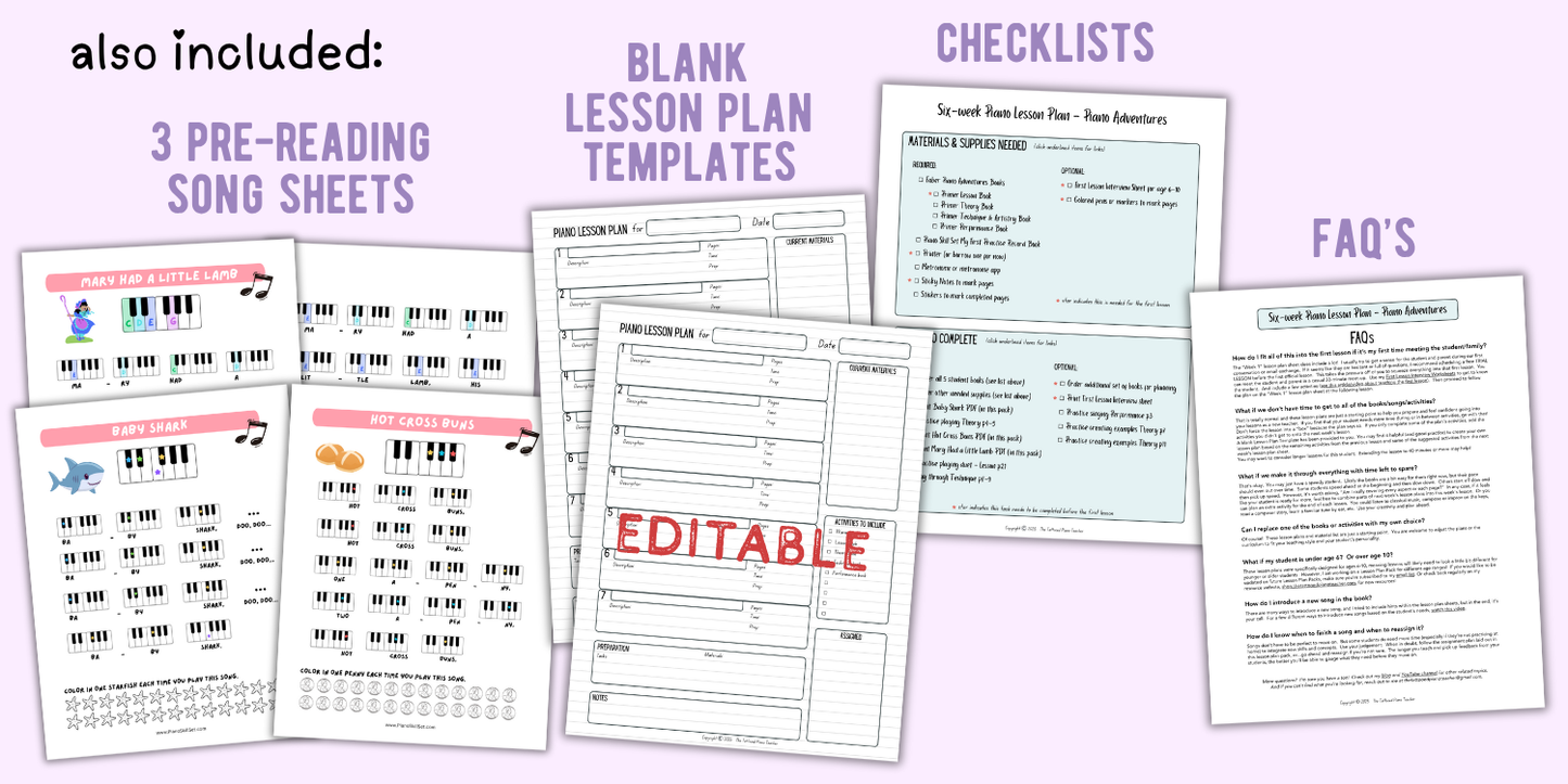 Faber Piano Adventures® Lesson Plans