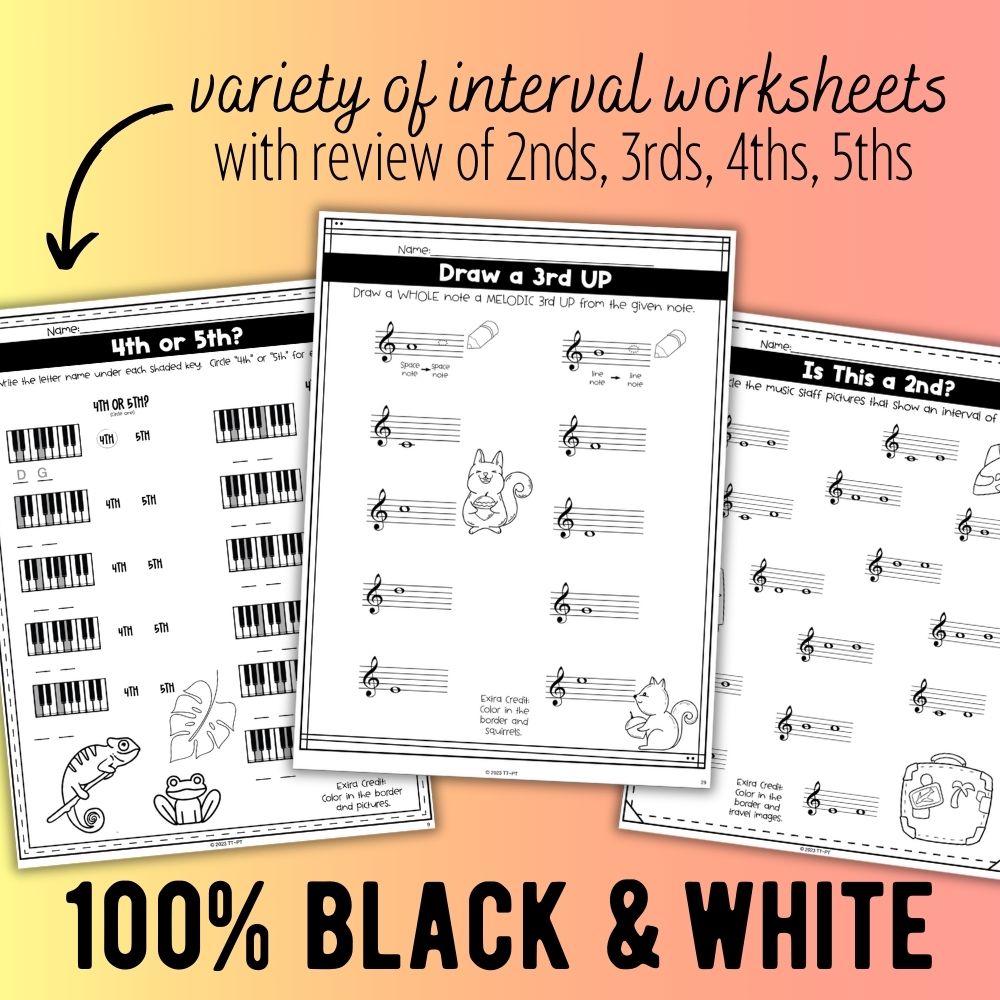 Interval Worksheet Bundle
