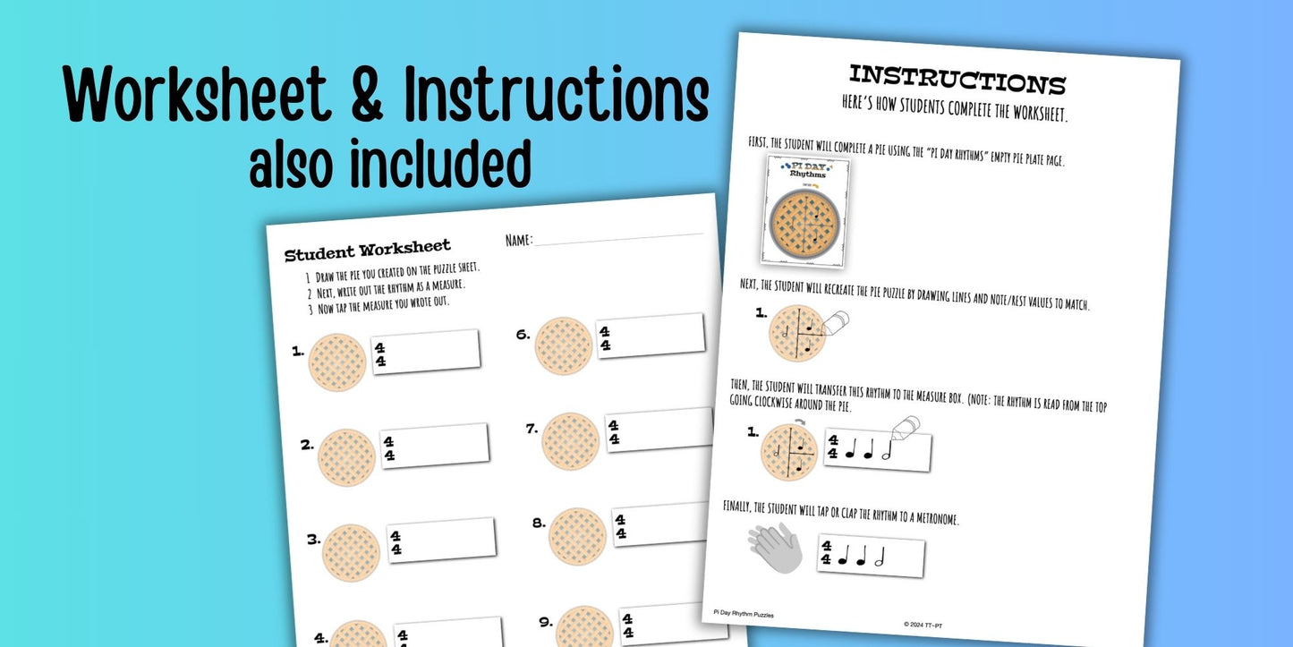 Pi Day Rhythm Pie Puzzles