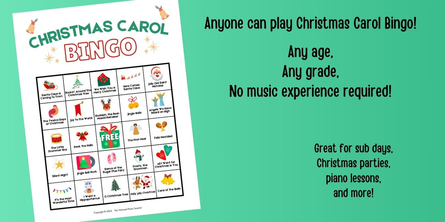 Christmas Carol Bingo