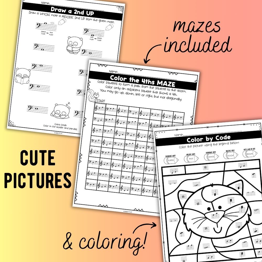 Interval Worksheet Bundle