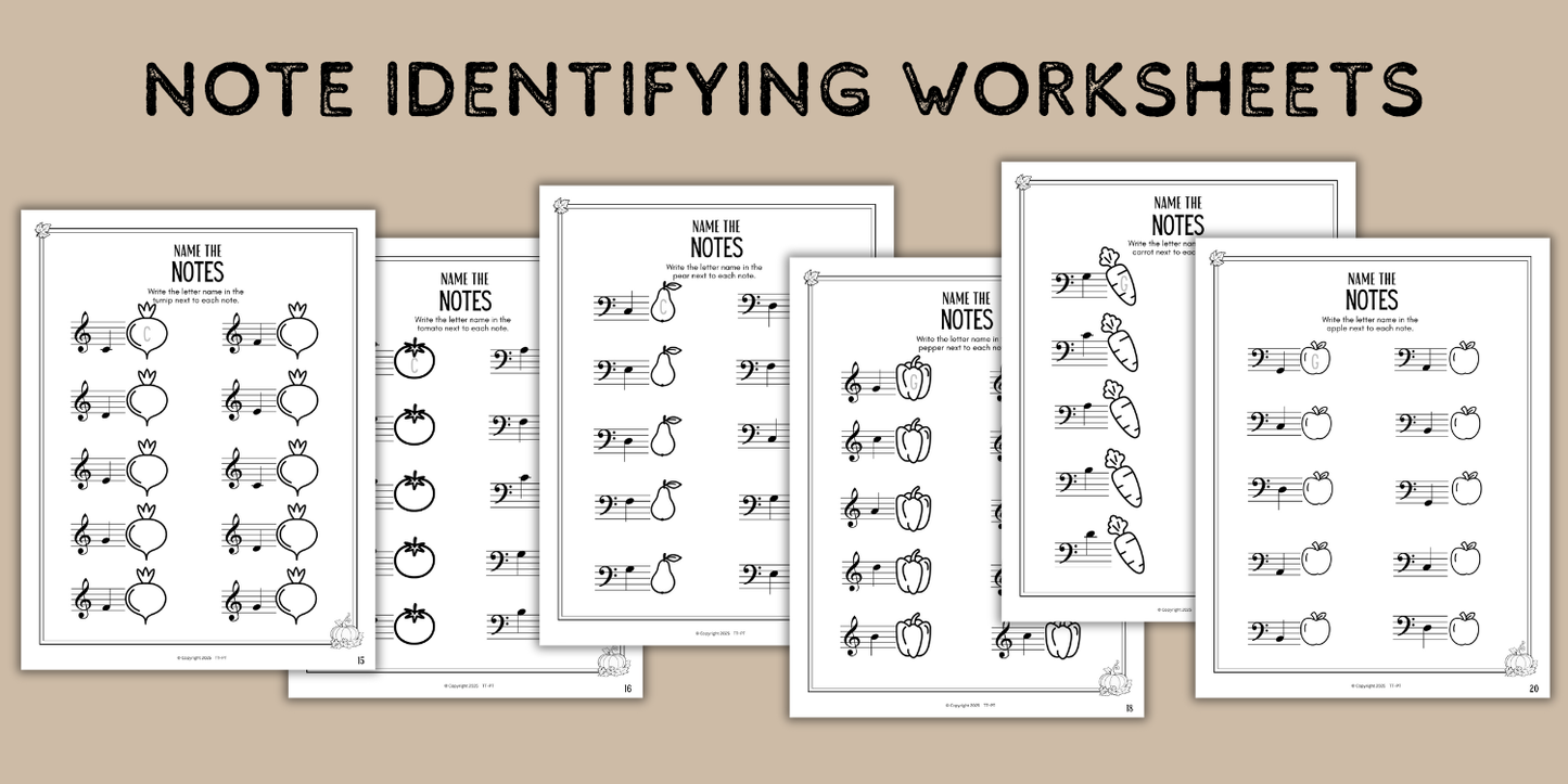 Thanksgiving Music Worksheets