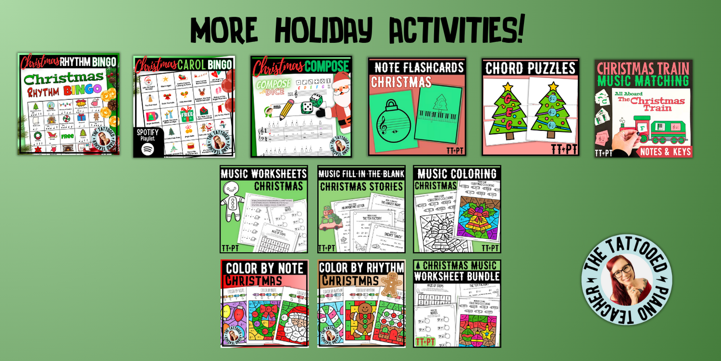 Christmas Music Note Bingo