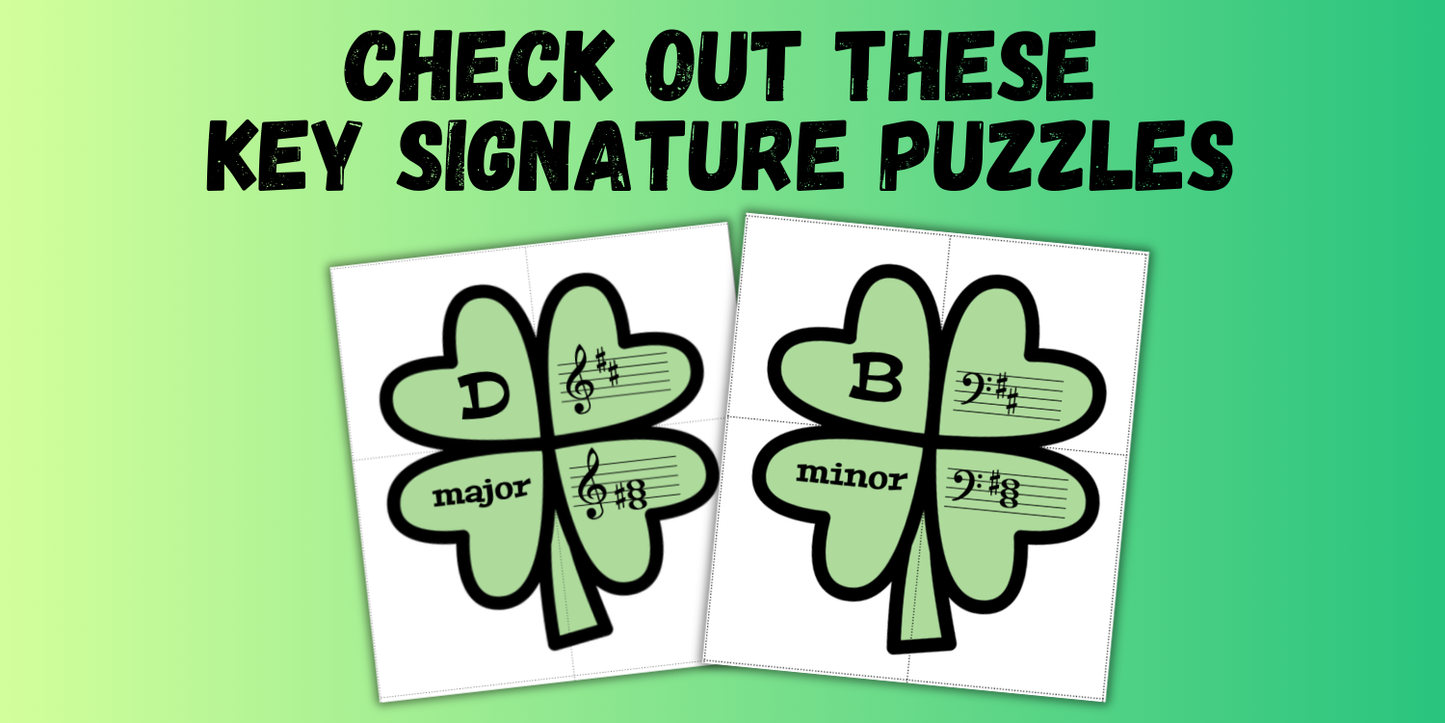Chord Inversion Shamrock Puzzles