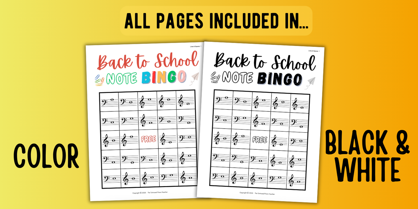 Back to School Bingo Bundle