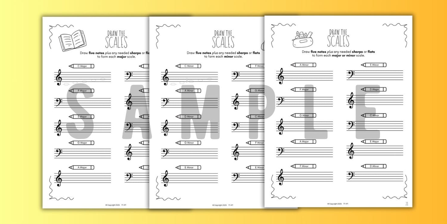 Back to School SCALES Worksheets