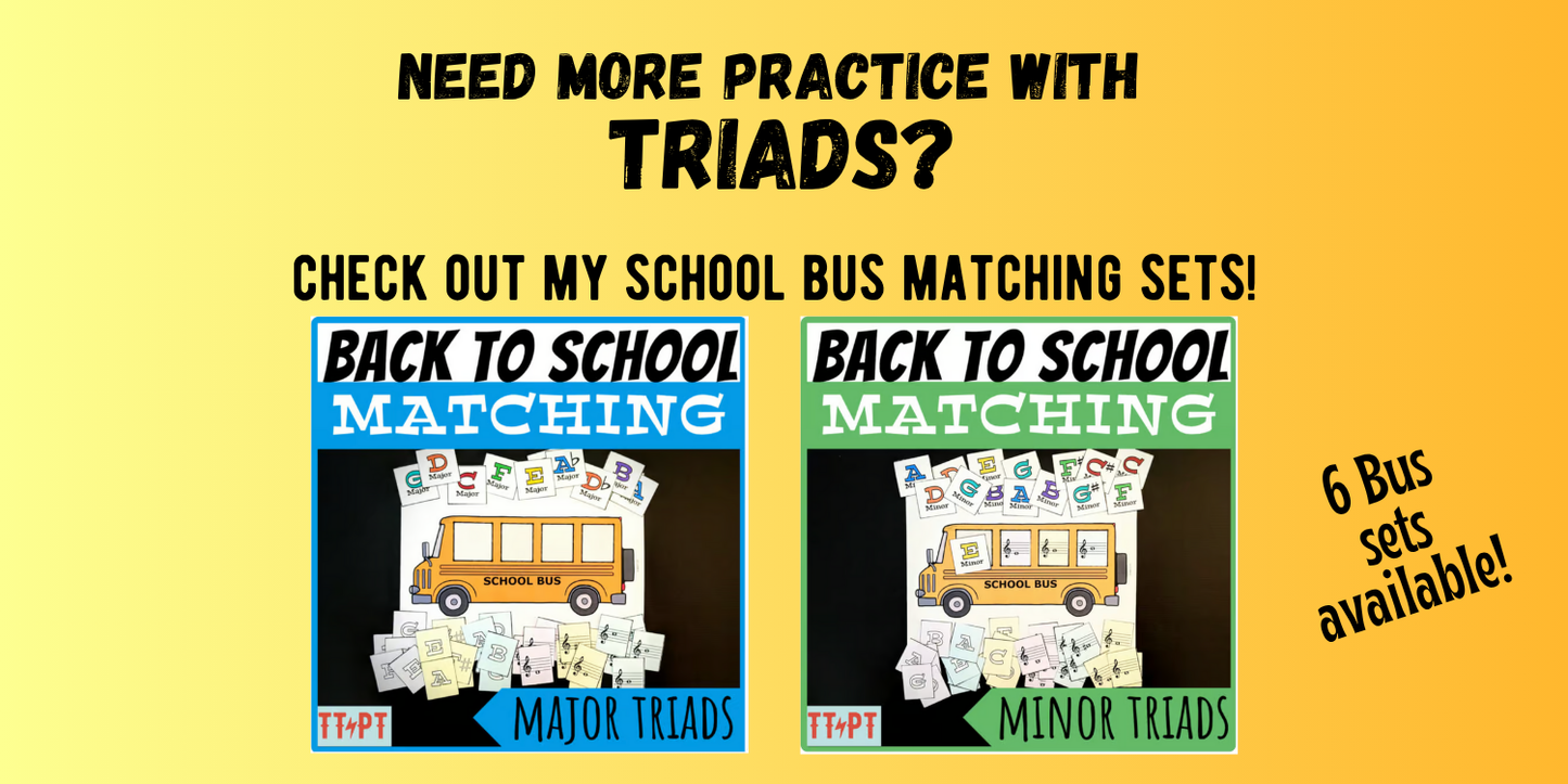 Back to School TRIADS Worksheets