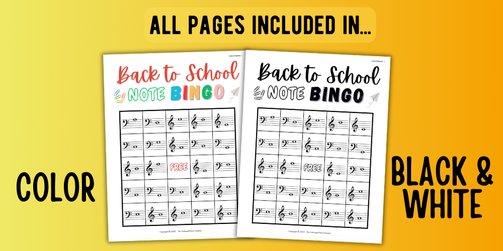 Year-Round Music Note Bingo Bundle