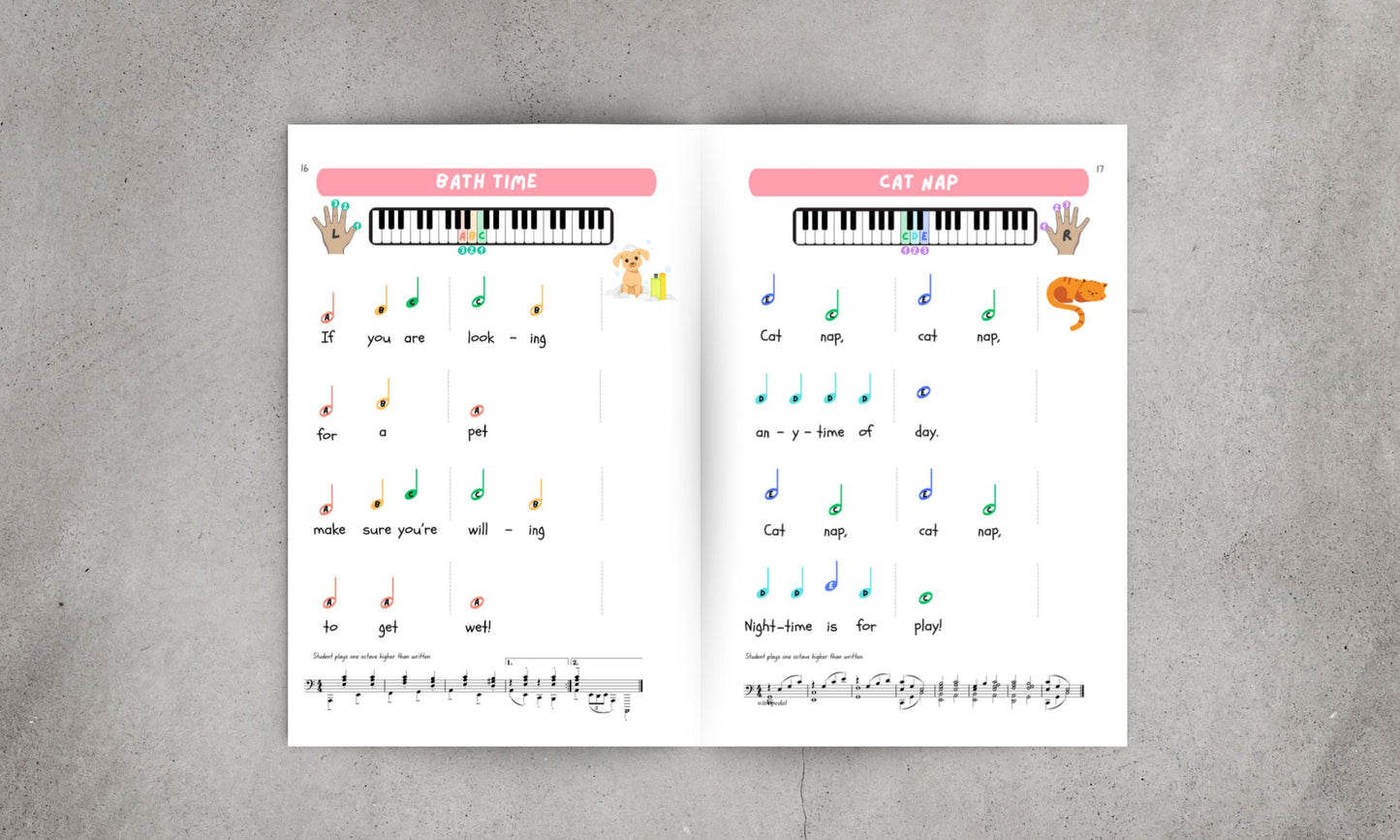 Pets Will Play: Piano Skill Set Pre-reading Songbook: 11 Fun-to-play Off-staff Songs for Piano