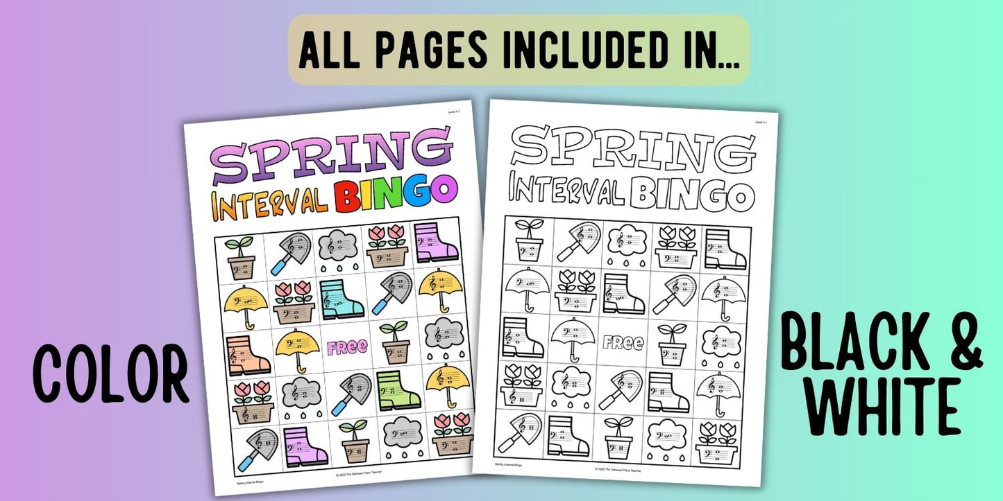 Spring Interval Bingo