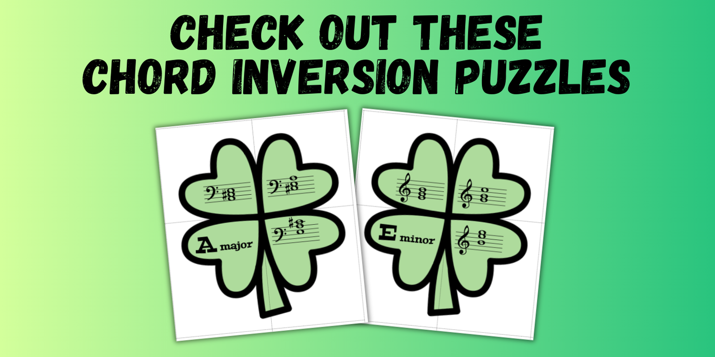 Key Signature Shamrock Puzzles