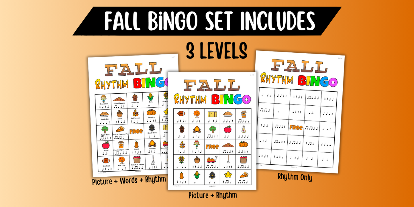 Fall Rhythm Bingo