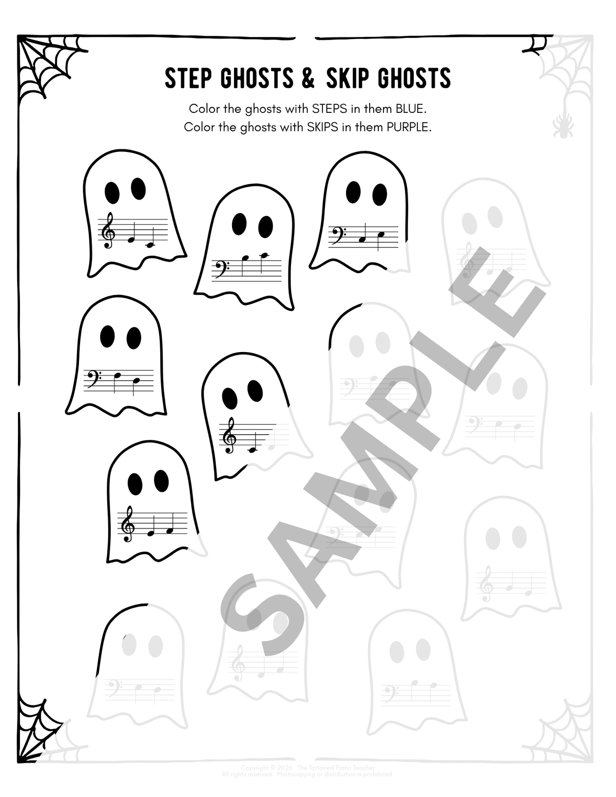 Ghost Waltz - Level 1 Early Elementary Halloween Piano Solo Sheet Music